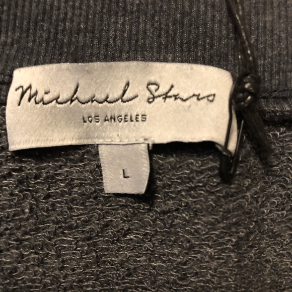 NWT Michael Stars Oxide Camila Crop V-Neck Sweatshirt - Picture 2 of 7